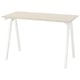 TROTTEN ทร็อตเตน โต๊ะทำงาน, เบจ/ขาว, 120x60 ซม.