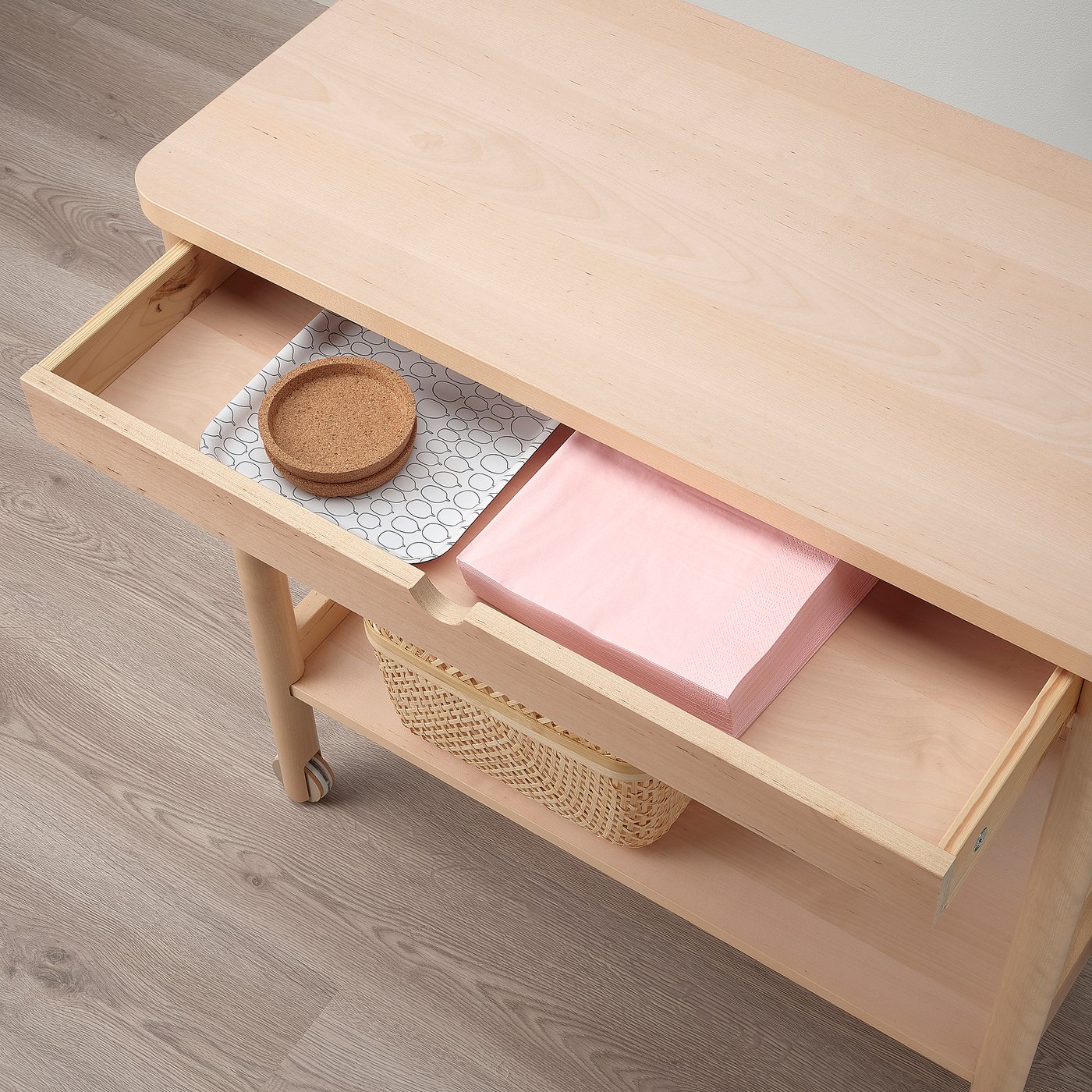 IKEA イケア　新商品　オーヴニング ワゴン　リビング学習　54x33 cm イケア IKEA - OVNING -オーヴニング- ワゴン ホワイト/グレー