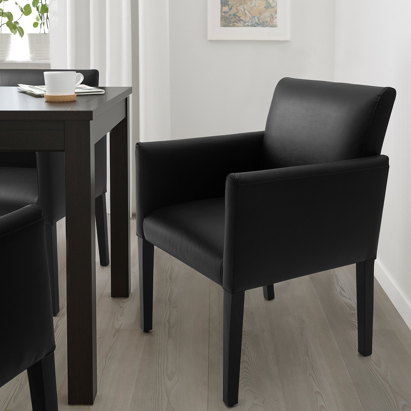 IKEA チェア アームレスト付き ブラック PS 2012 IKEA PS 2012 chair with armrests black - IKEA