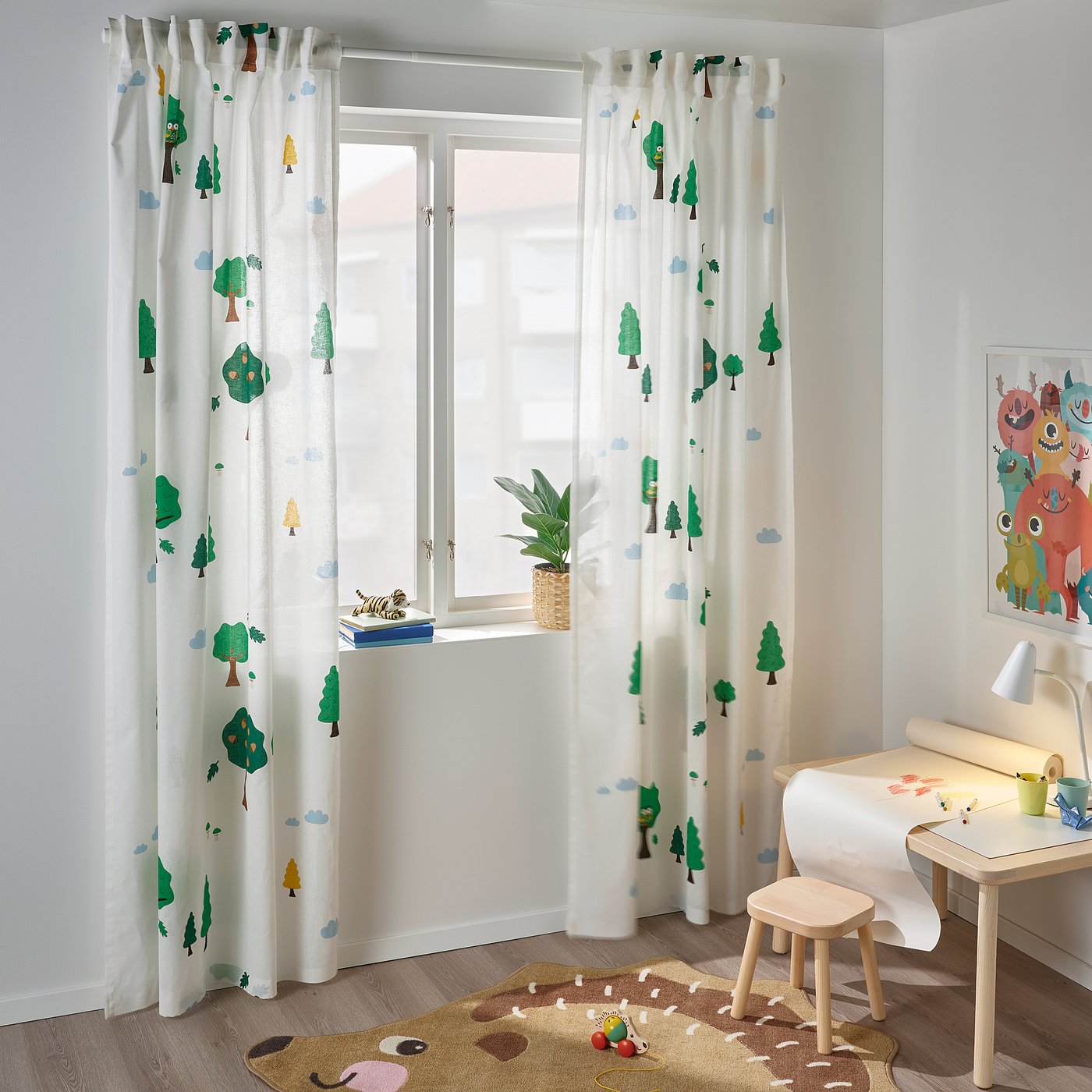 IKEA ラグ DOFTMYSKGRÄS ドフトミスクグレース ラグ パイル短, レッド