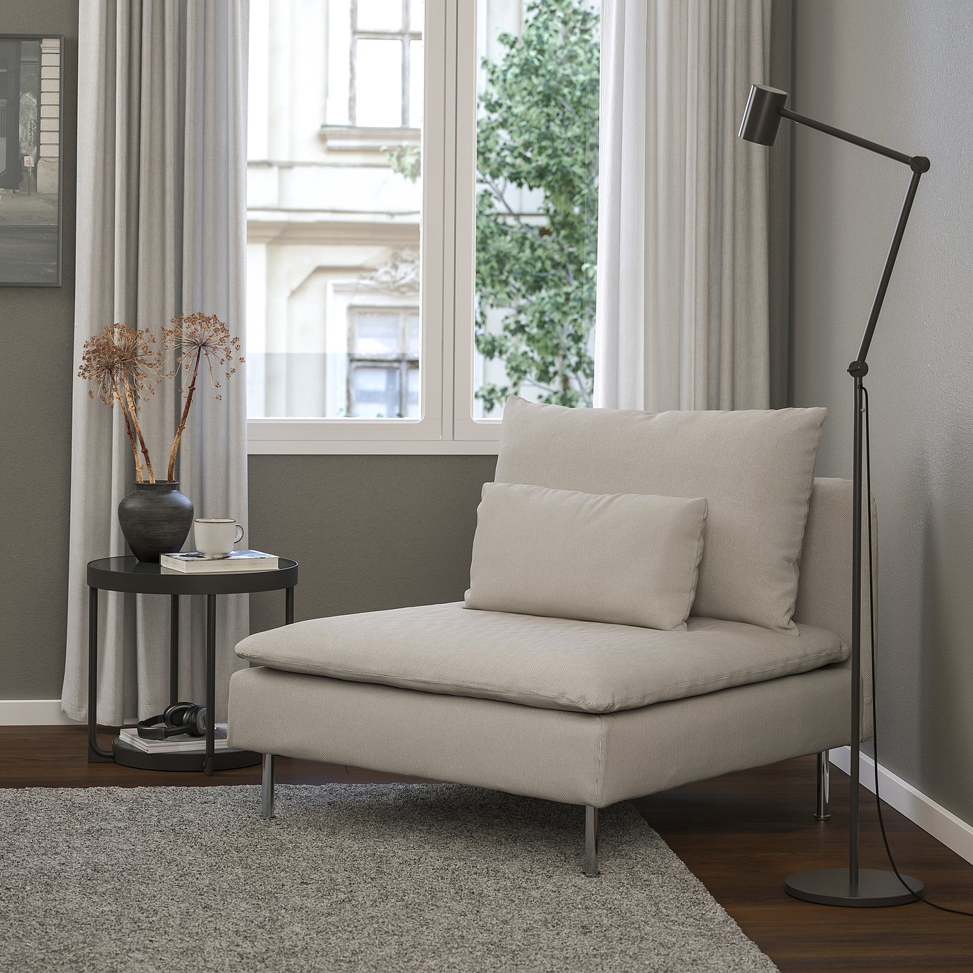【Ｒ 】IKEA SÖDERHAMN コンパクトソファ ベージュ SÖDERHAMN ソーデルハムン 3人掛けコンパクトソファセクション