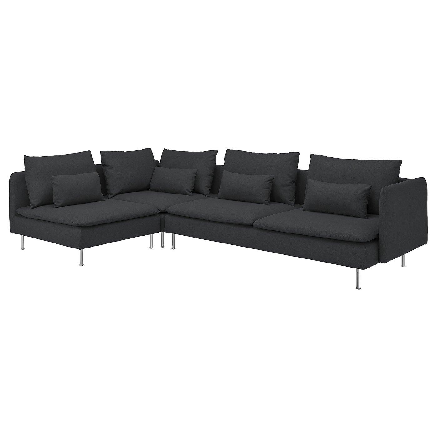 【Yelm】IKEA SÖDERHAMN コンパクトソファ ダークグレー SÖDERHAMN ソーデルハムン コーナーソファ、4人掛け, オープン