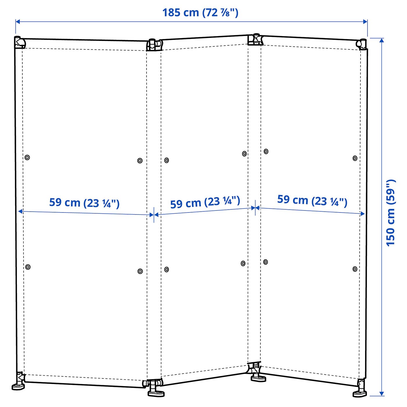 YTTERSKÄR イッテルシェール プライバシースクリーン 屋外用, グレー