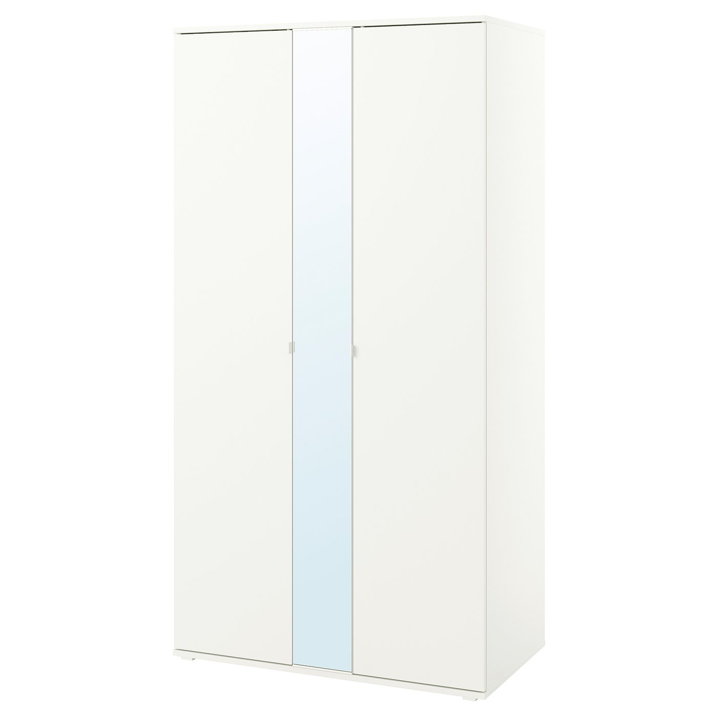 IKEA ワードローブ 60x55x180 全身鏡 ミラー扉 収納 送料無料 PAX パックス / AULI アウリ ワードローブ 引き戸付, ホワイト