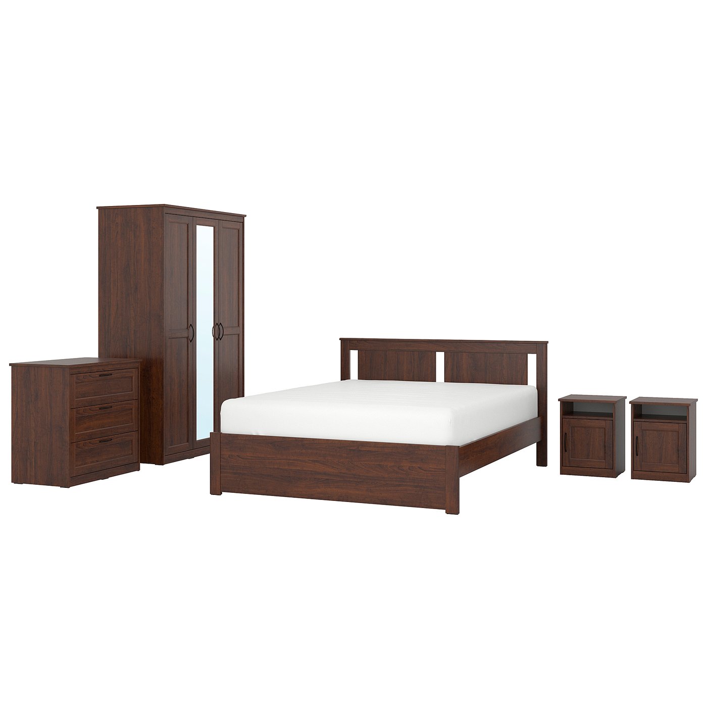 IKEA SONGESAND ソンゲサンド　3段 SONGESAND ソンゲサンド ベッドルーム家具5点セット, ブラウン