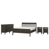 IDANÄS أثاث غرفة نوم، طقم من 4, بني غامق, ‎160x200 سم‏