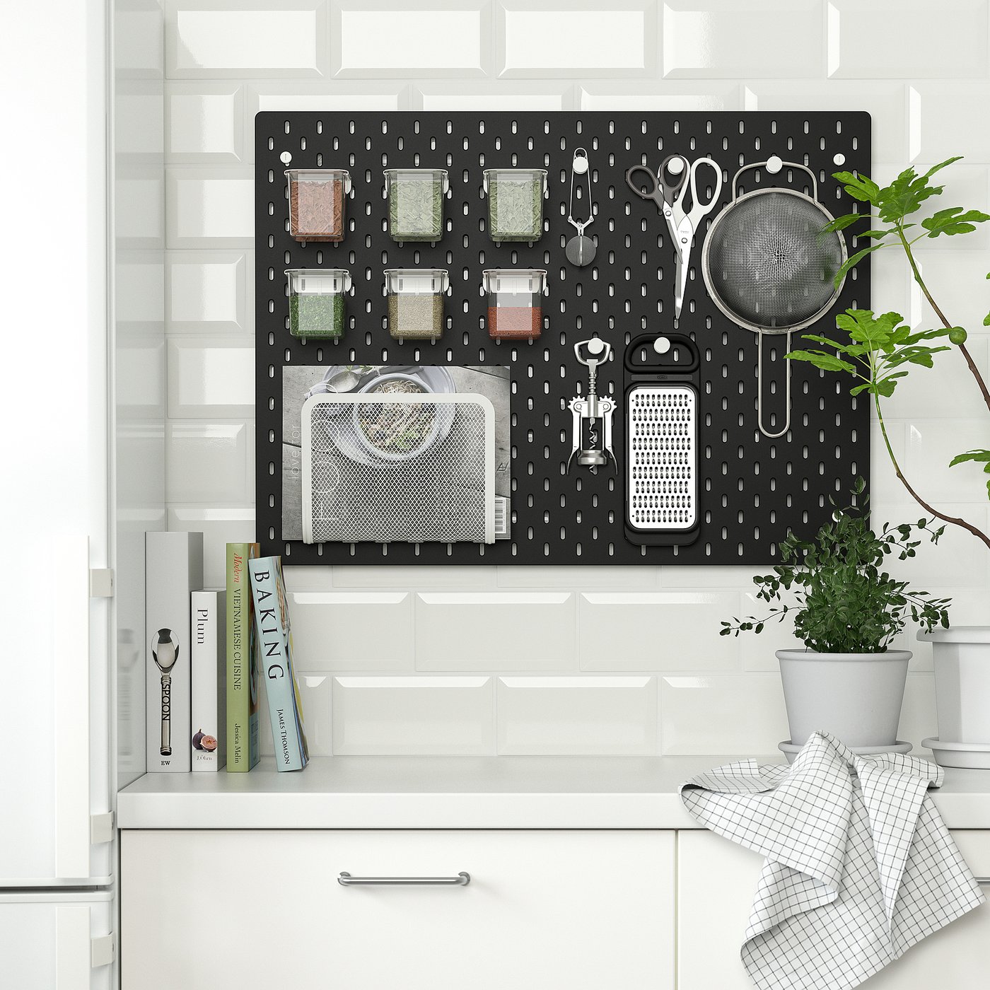 IKEA SKÅDIS 　スコーディス　 有孔ボード SKÅDIS スコーディス 有孔ボード, ブラック, 76x56 cm - IKEA