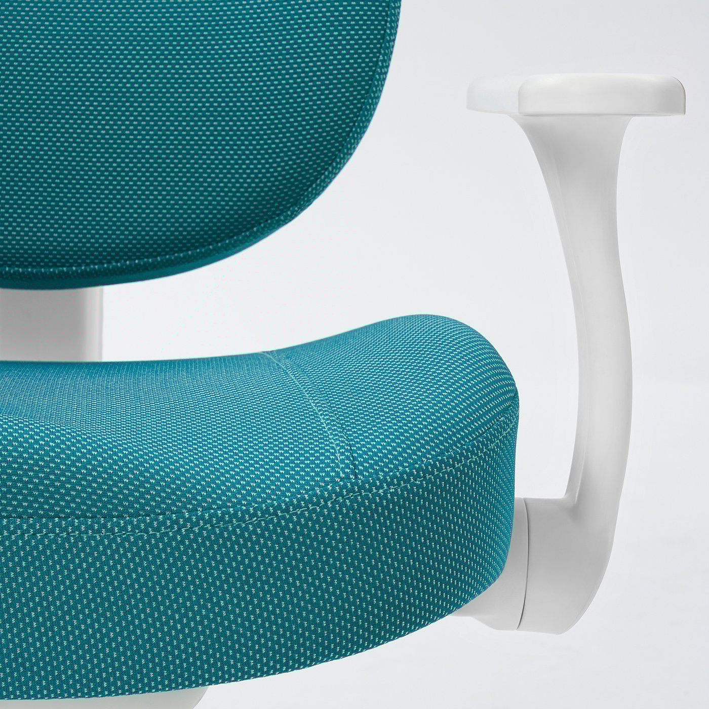 【IKEAミッケデスク】ターコイズ MICKE ミッケ デスク, ホワイト, ライトターコイズ, 105x50 cm