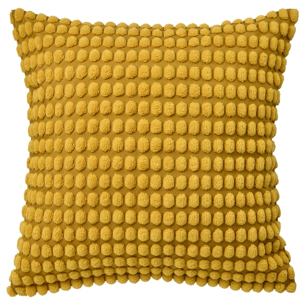 SVARTPOPPEL غطاء وسادة, أصفر, ‎50x50 سم‏