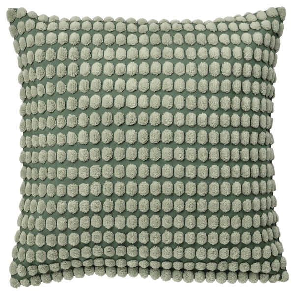 SVARTPOPPEL غطاء وسادة, رمادي-أخضر باهت, ‎50x50 سم‏