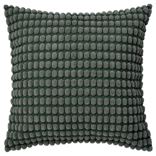 SVARTPOPPEL สวาร์ทพ็อพเพิล ปลอกหมอนอิง, เทา-เขียว, 50x50 ซม.