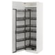 METOD เมท็อด ตู้สูงพร้อมชั้นวางเลื่อนออกได้, ขาว/สเตียนซุนด์ ขาว, 60x60x200 ซม.