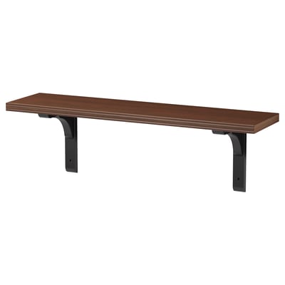 BERGSHULT walnut wall shelf with beveled/smooth edge, particleboard/fibreboard.