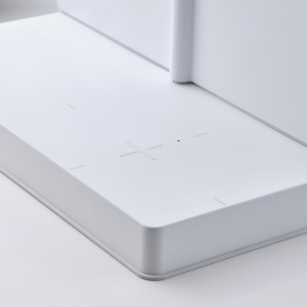 SYMFONISK رف مع شاحن لاسلكي, أبيض