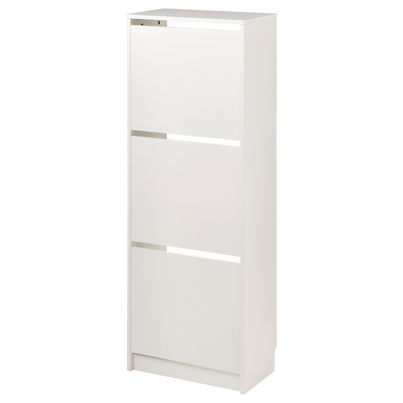 IKEA BISSA ビッサ3段下駄箱1個 BISSA ビッサ シューズボックス3段, ホワイト, 49x28x135 cm - IKEA