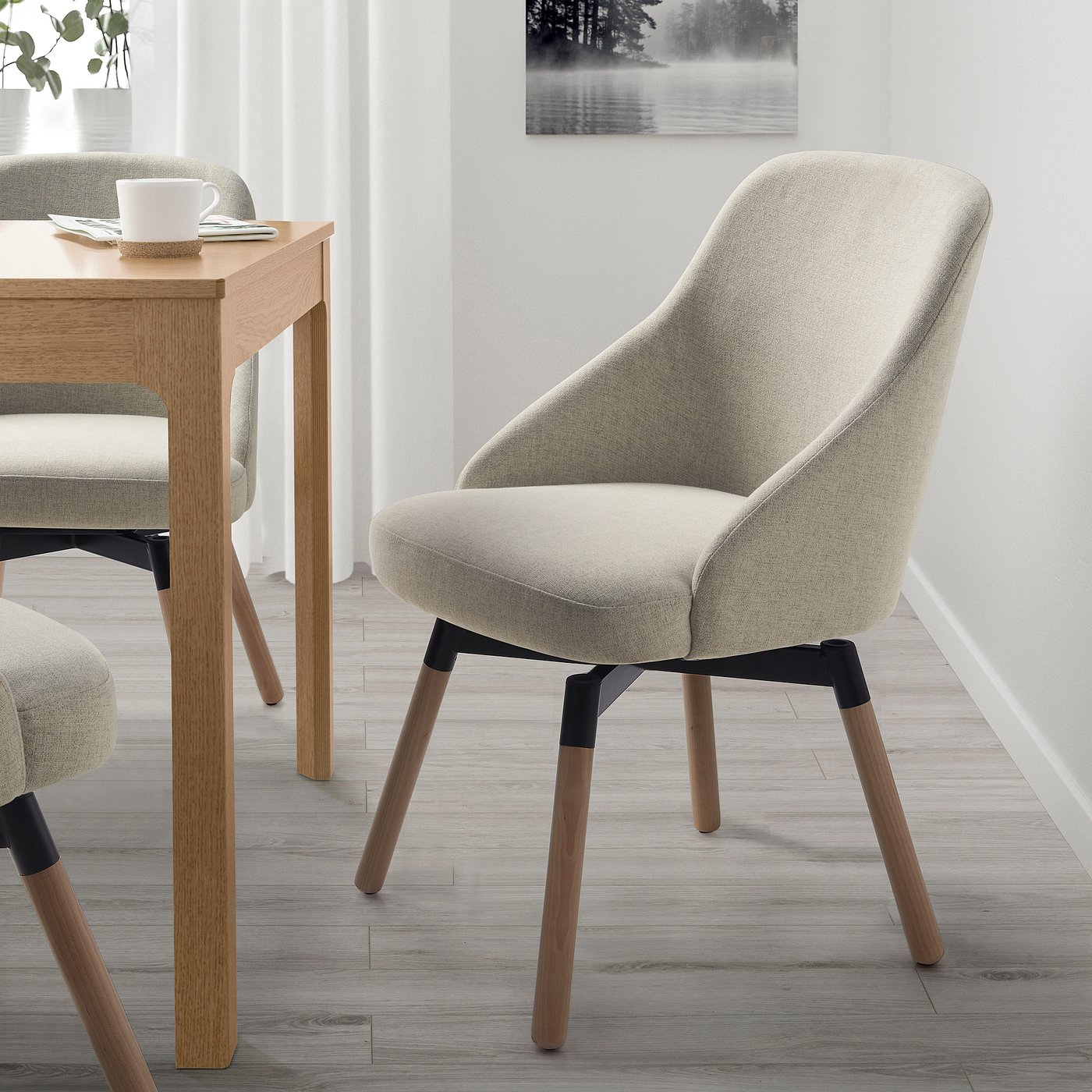 イケア 回転チェア ODGER オドゲル 回転チェア, ホワイト, ベージュ - IKEA