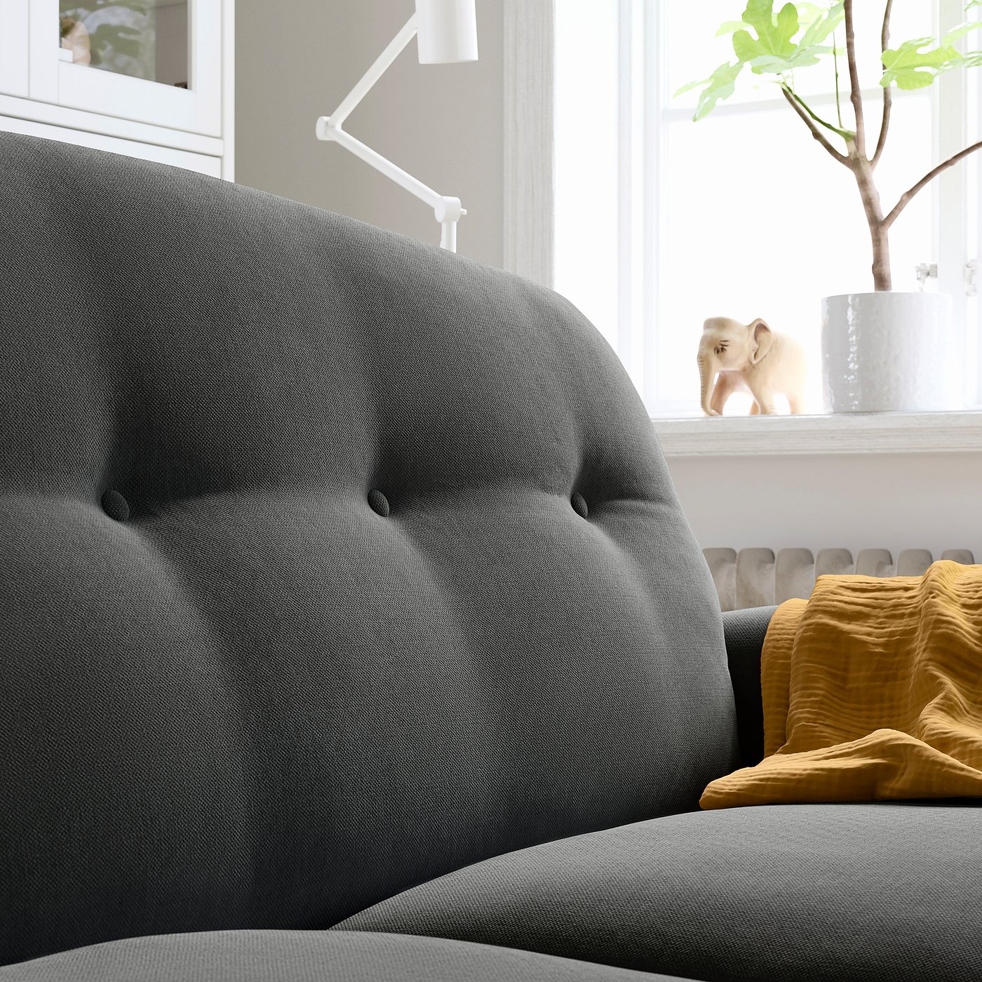 IKEA ESSEBODA ソファ オットマン2人掛け 家具 Se012 ESSEBODA エスエボーダ 2人掛けソファ, クネーベック/チャコール