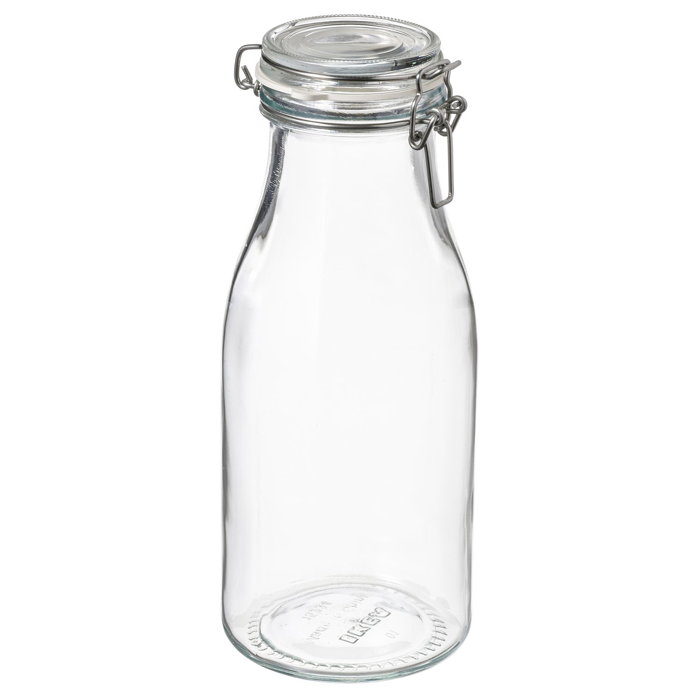 KORKEN コルケン ボトル型ふた付き容器, クリアガラス, 1 l - IKEA