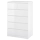 White MALM chest, five drawers, modern bedroom furniture.