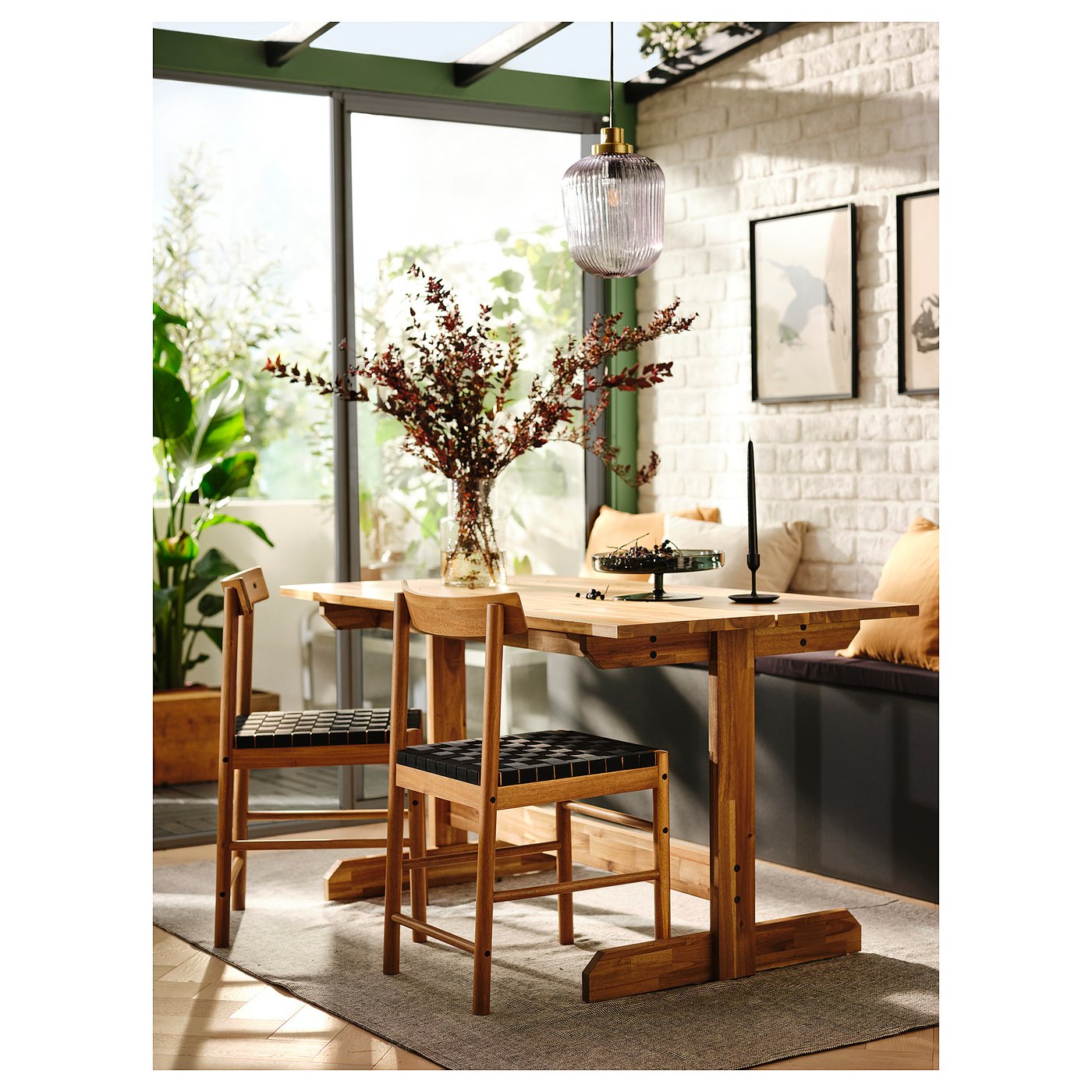 ダイニングテーブル　NACKANÄS ナッカンネース NACKANÄS ナッカンネース テーブル, アカシア材, 80 cm - IKEA