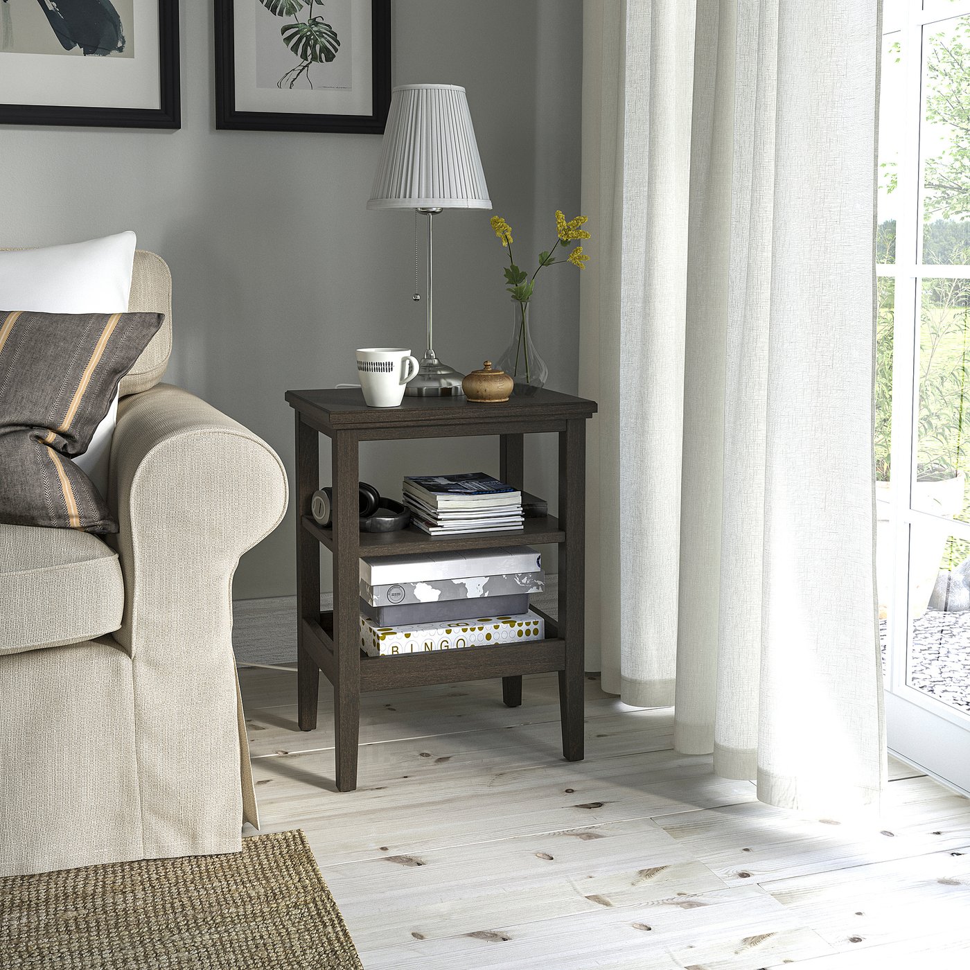 IDANÄS イダネス サイドテーブル ナイトテーブル IKEA IDANÄS イダネス サイドテーブル, ホワイト, 47x40 cm - IKEA