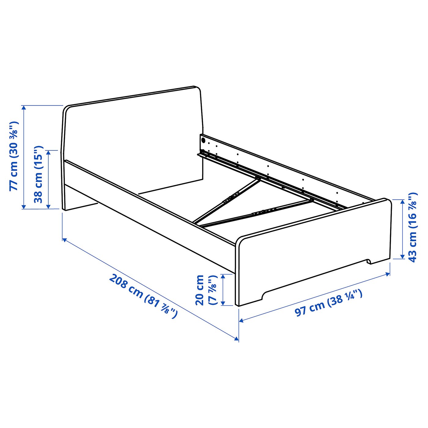 【直接引き取り】IKEA ASKVOLL アスクヴォル ベッドフレーム クイーン 直接引き取り】IKEA ASKVOLL アスクヴォル ベッドフレーム