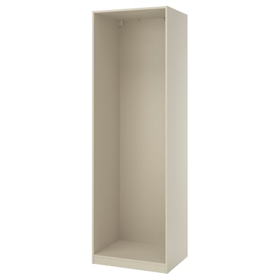 PAX هيكل دولاب ملابس, رمادي-بيج, ‎75x58x236 سم‏