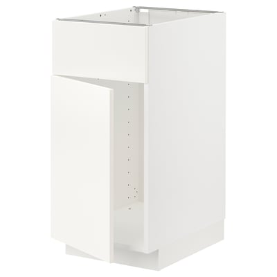 METOD メトード ベースキャビネット シンク用 扉/引き出し前部, ホワイト/ヴァルステナ ホワイト, 40x60x80 cm