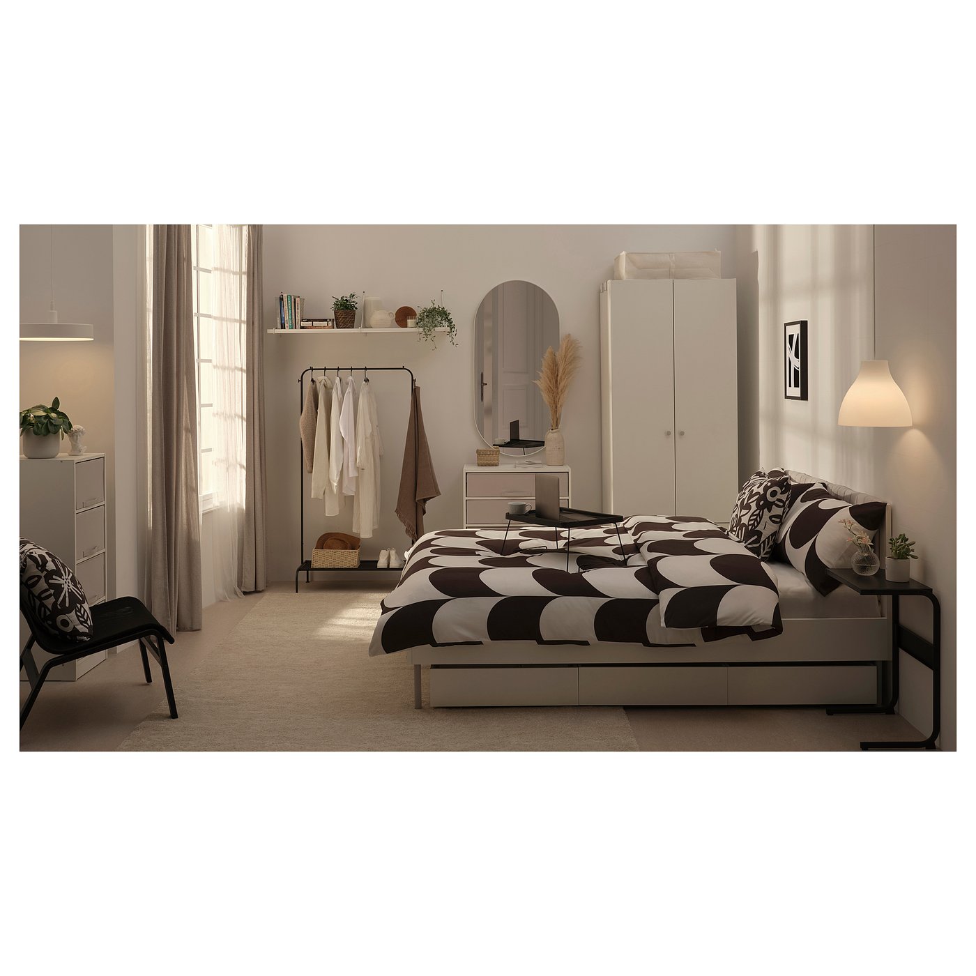 BRUKSVARA ブルクスヴァーラ サイドテーブル, チャコール, 42x30