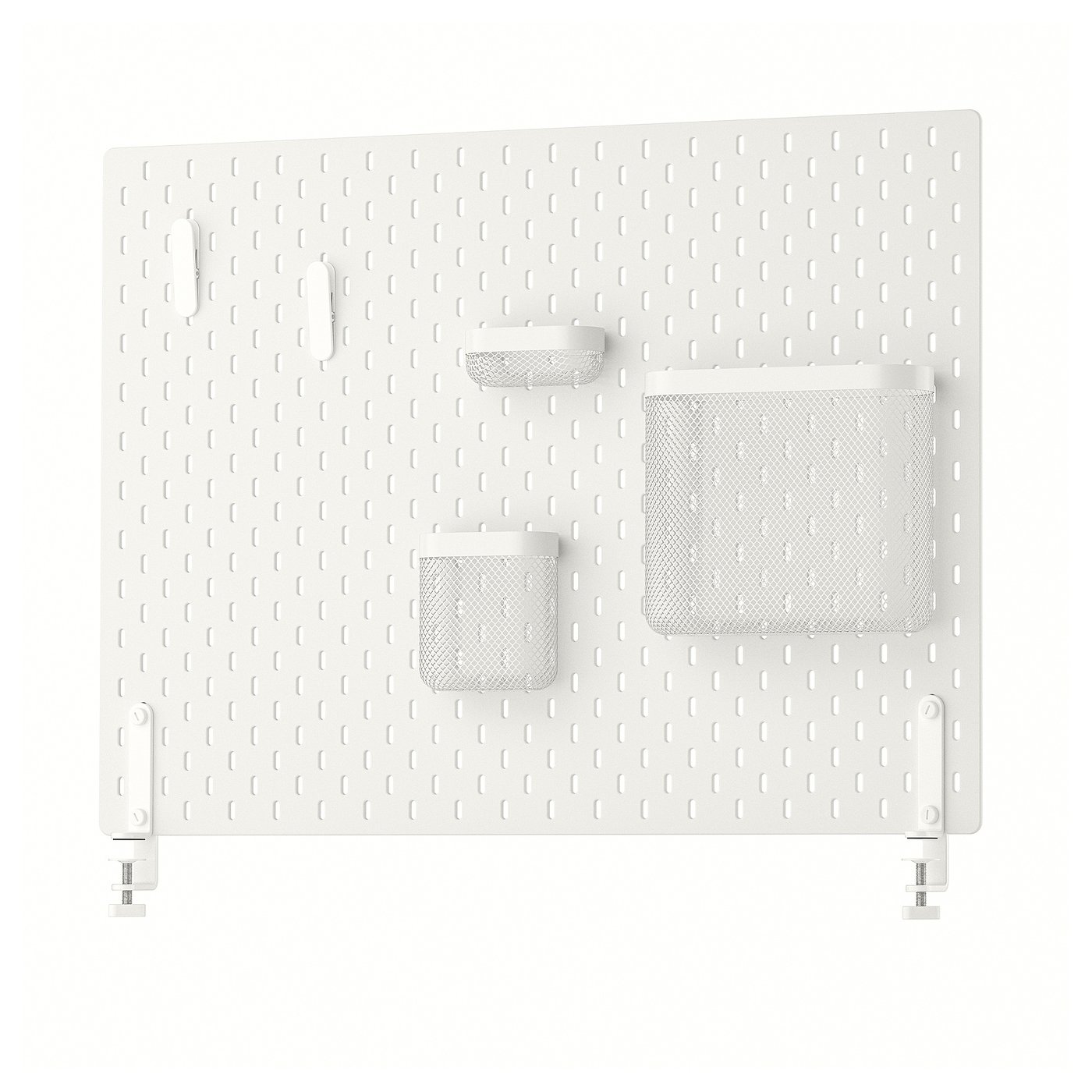 IKEA LUDVIG 格納式 壁付け 【匿名配送】パソコンディスク SKÅDIS スコーディス 有孔ボードコンビネーション, ホワイト