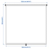FÖNSTERBLAD เฟินส์เตร์บลอด ม่านม้วนทึบแสง, ขาว, 120x155 ซม.