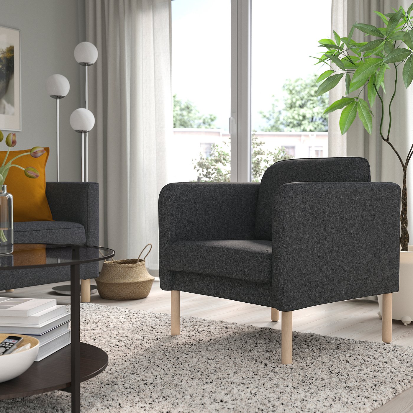 【送料込み　たのメル便】IKEA ヴィスカバッカ椅子ソファー　1人掛け　イケア VISKABACKA ヴィスカバッカ パーソナルチェア, グンナレド