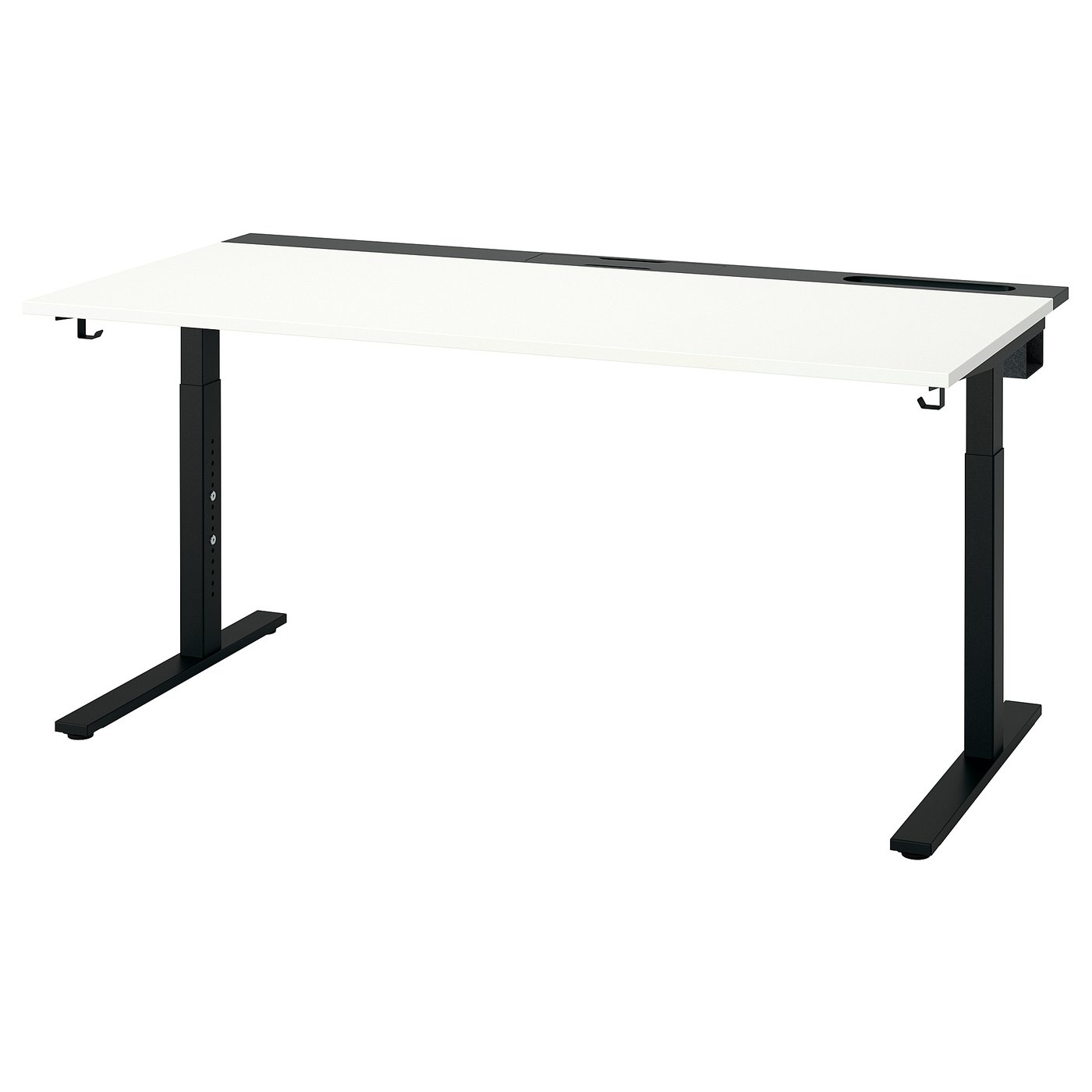 MITTZON ミッツォーン デスク, ホワイト/ブラック, 160x80 cm - IKEA