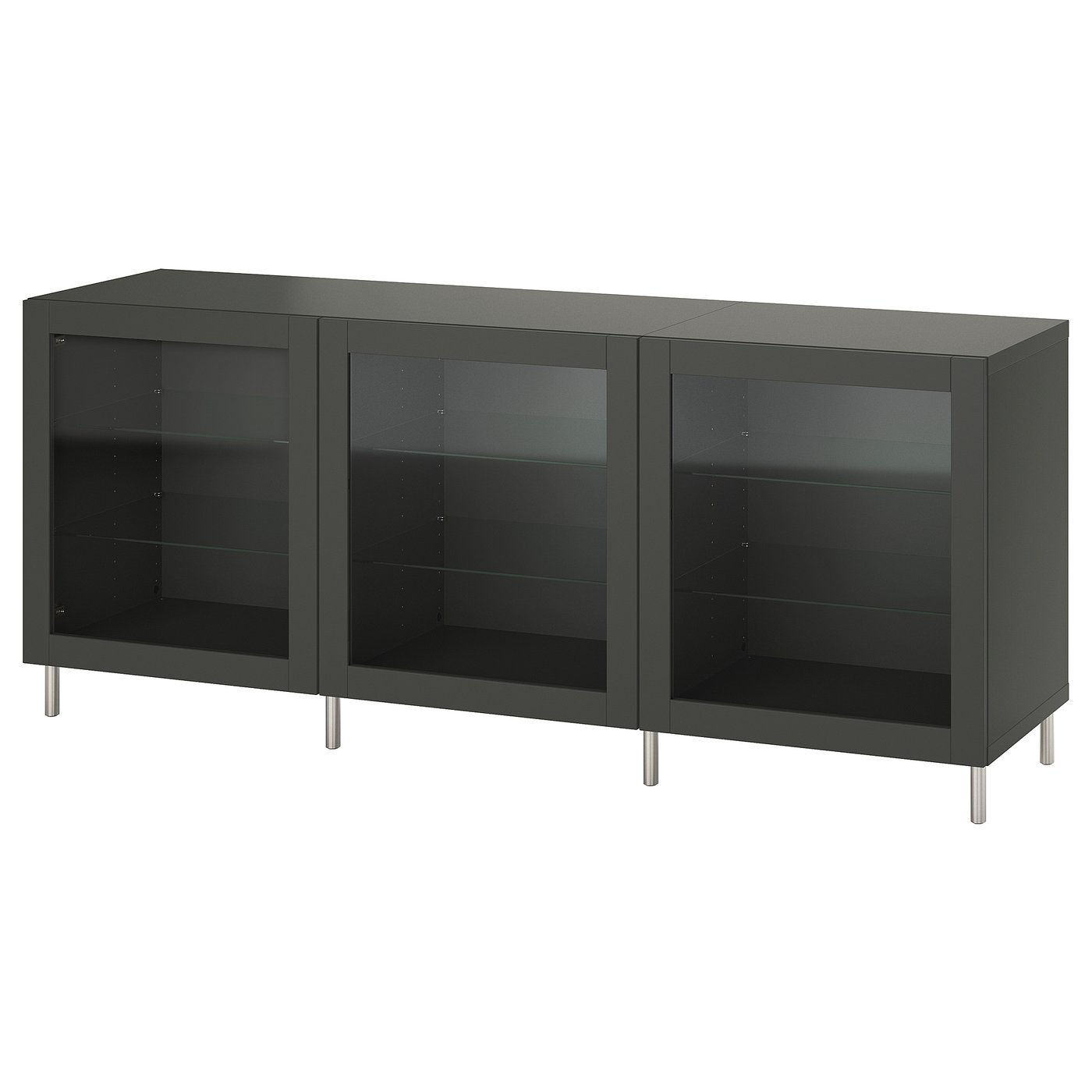 IKEA ベカント　１０月処分予定 BESTÅ ベストー 収納コンビネーション 扉付, ダークグレー