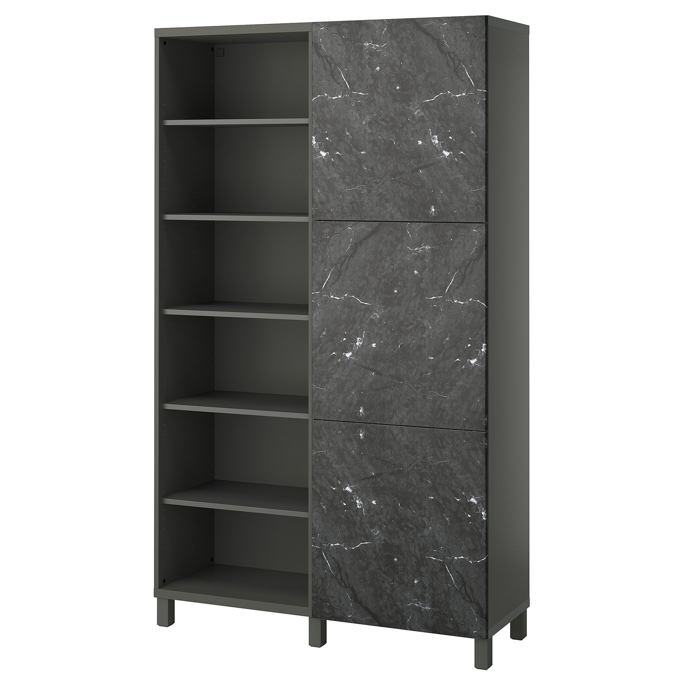 IKEA ベストー　扉　BERGSVIKEN ベリスヴィーケン BERGSVIKEN ベリスヴィーケン 扉, ブラック 大理石調, 60x64 cm