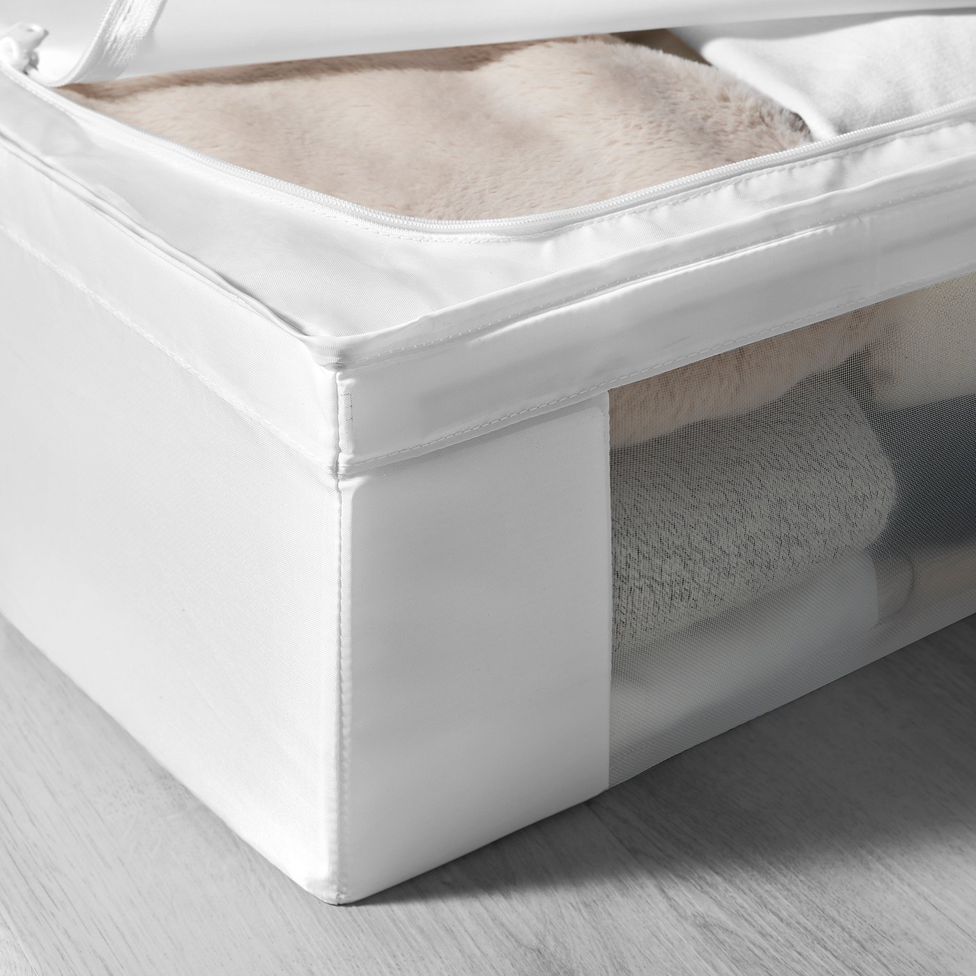 SKUBB スクッブ 収納ケース メッシュ窓付き, ホワイト, 93x55x19