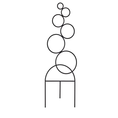 KASKADPIL داعم نباتات, داخلي/خارجي أسود, ‎16x50 سم‏