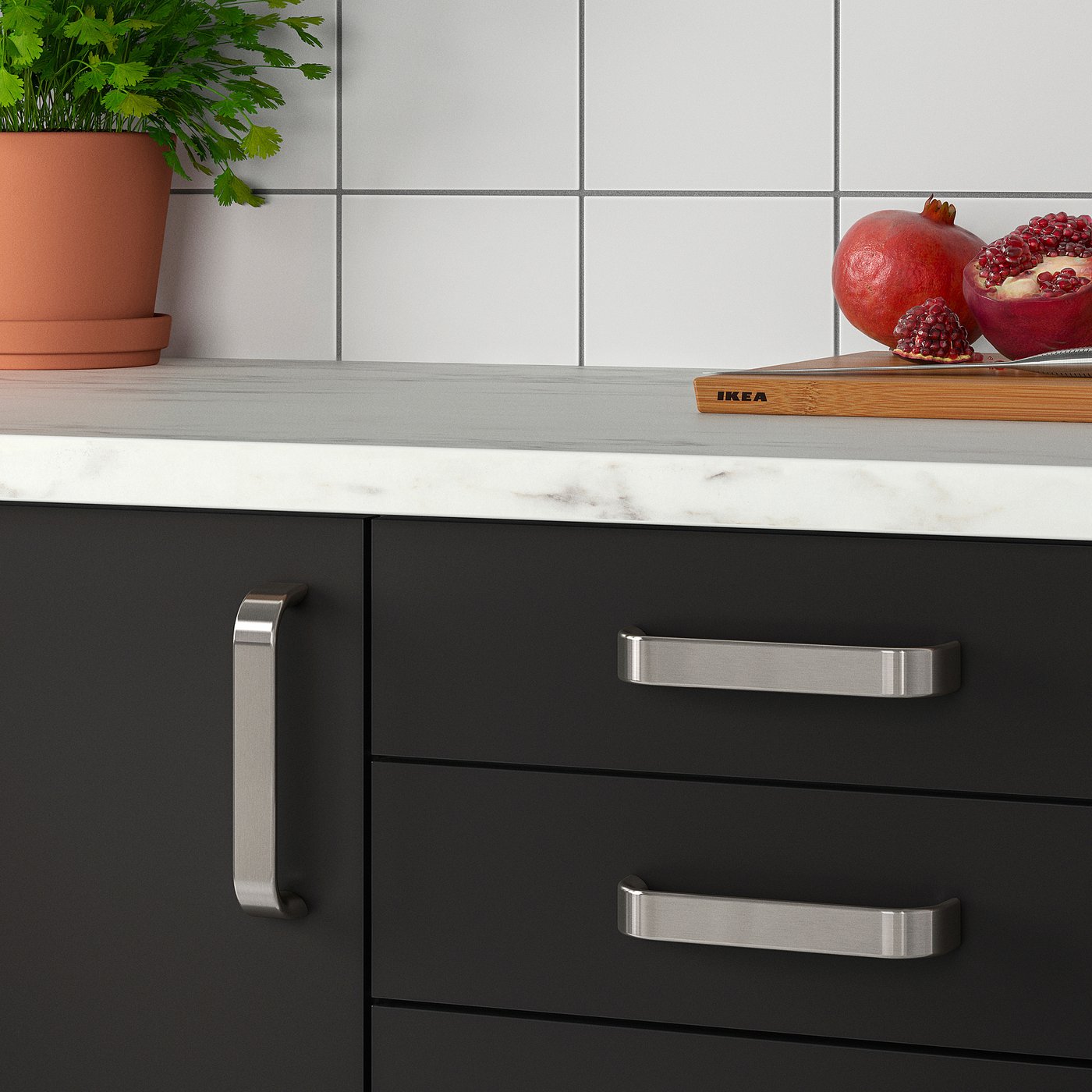 ピー IKEA×イルス・Cピッチャー＆テライヨンキッチンスケール KALERUM カーレルム 取っ手, ステンレスカラー, 138 mm - IKEA