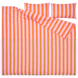 SLÅNHÖSTMAL غطاء لحاف و ٢ غطاء مخدة, orange/pink/مخطط, ‎240x220/50x80 سم‏