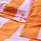 SLÅNHÖSTMAL غطاء لحاف و ٢ غطاء مخدة, orange/pink/مخطط, ‎240x220/50x80 سم‏