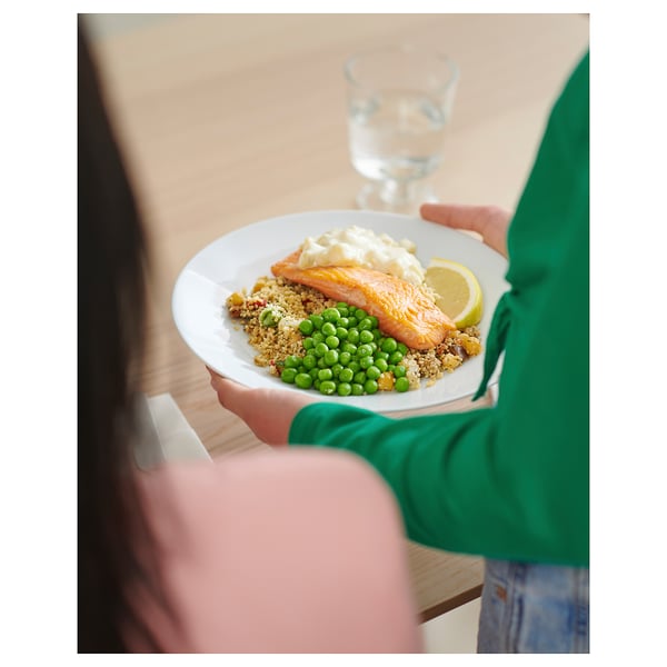  Salmon fillet, couscous grilled veggies/creamy potato green peas