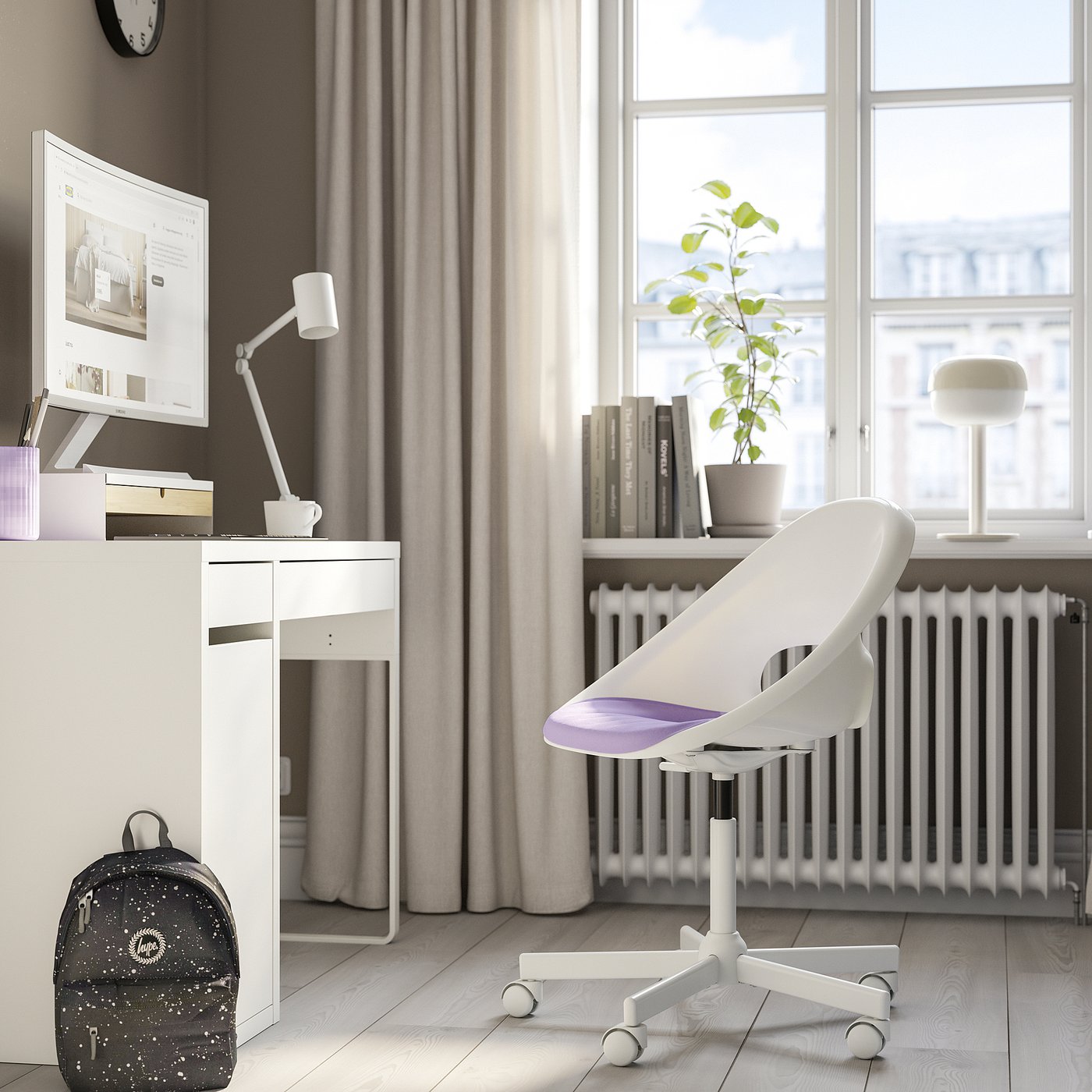 IKEA 2脚LOBERGET ローベルゲット 回転チェア 旧型 LOBERGET ローベルゲット / MALSKÄR マルシェール 回転チェア