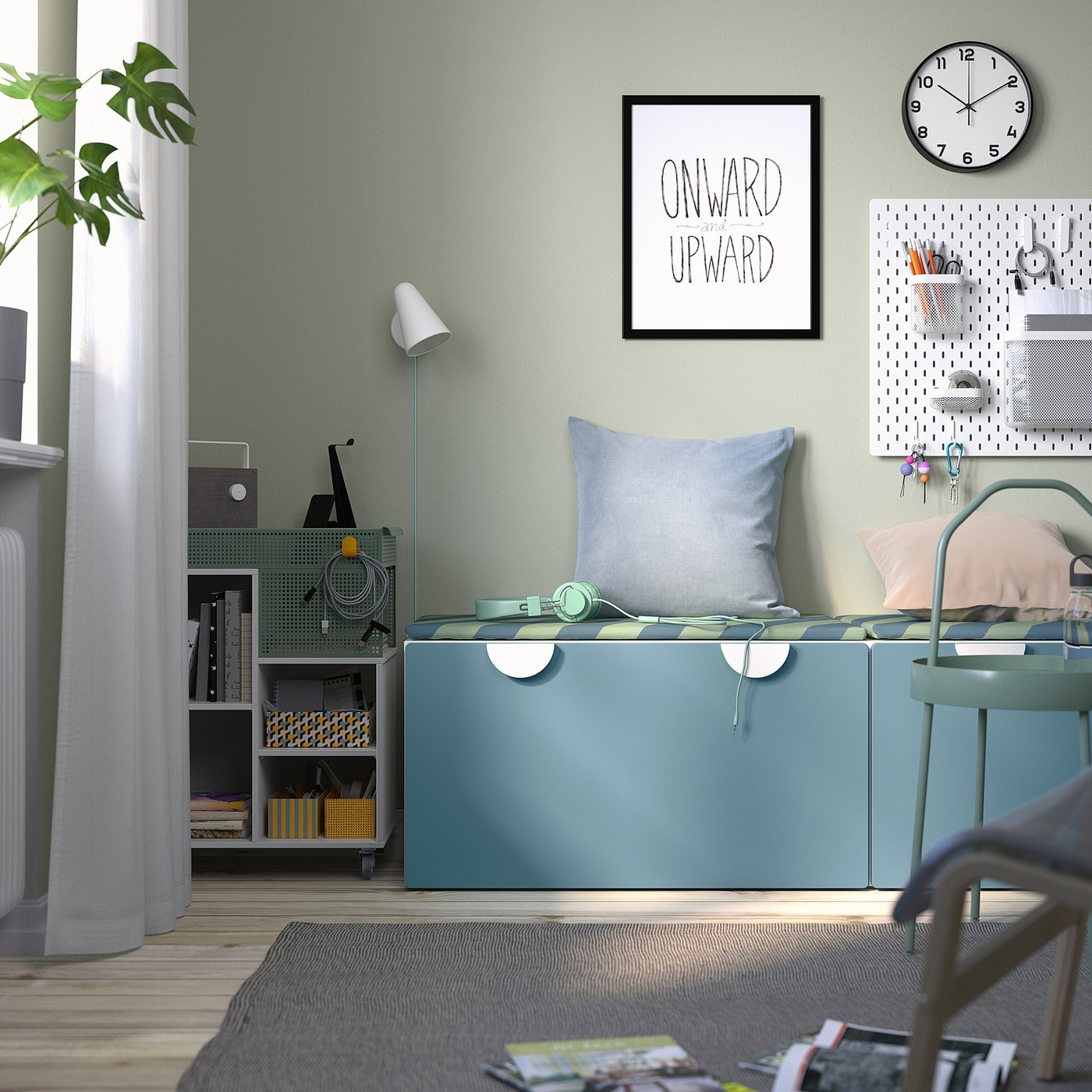 IKEA おもちゃ収納引き出しベンチ　ホワイト 90x52x48 cm SMÅSTAD bench with toy storage, white/white, 90x52x48 cm - IKEA