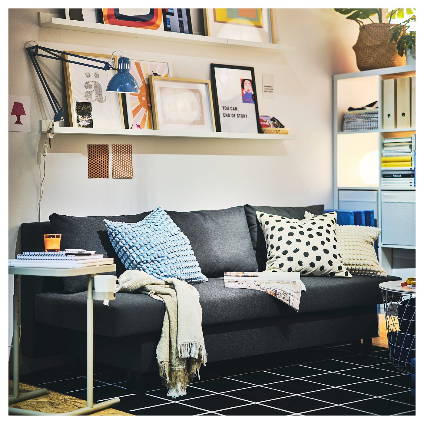 【引取り限定】IKEAソファベッド 3人掛け ソファー ソファベッド 3人掛け カウチソファ 収納機能