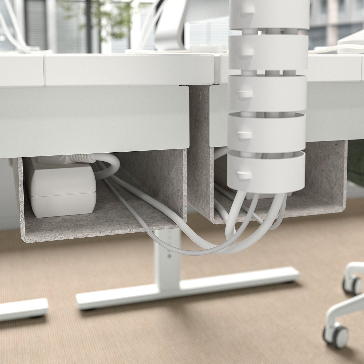 デスク IKEA ミッツォーン 120×60 ホワイト 高さ調節可能デスク MITTZON ミッツォーン デスク, ホワイト, 120x60 cm - IKEA