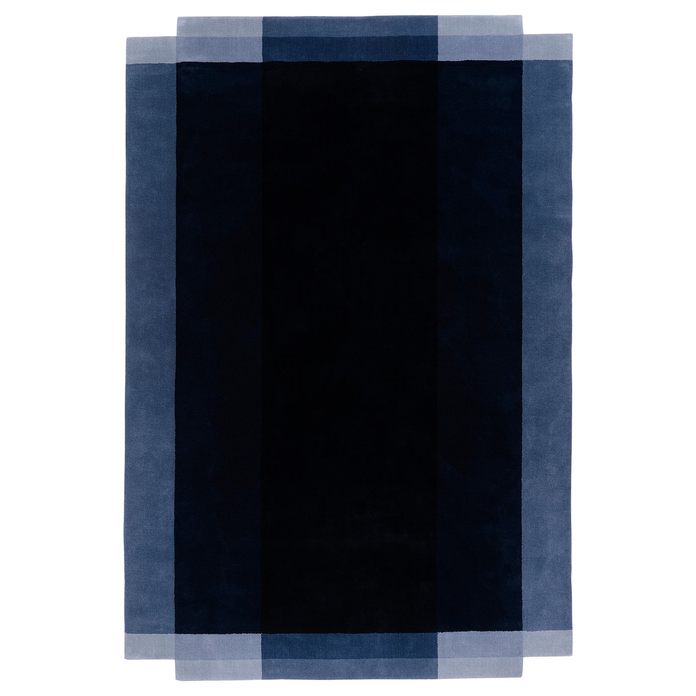 IKEA NÖVLING ノーヴリング ラグ ダークブルー128x195 cm NÖVLING rug, low pile, dark blue/yellow-brown, 4'2