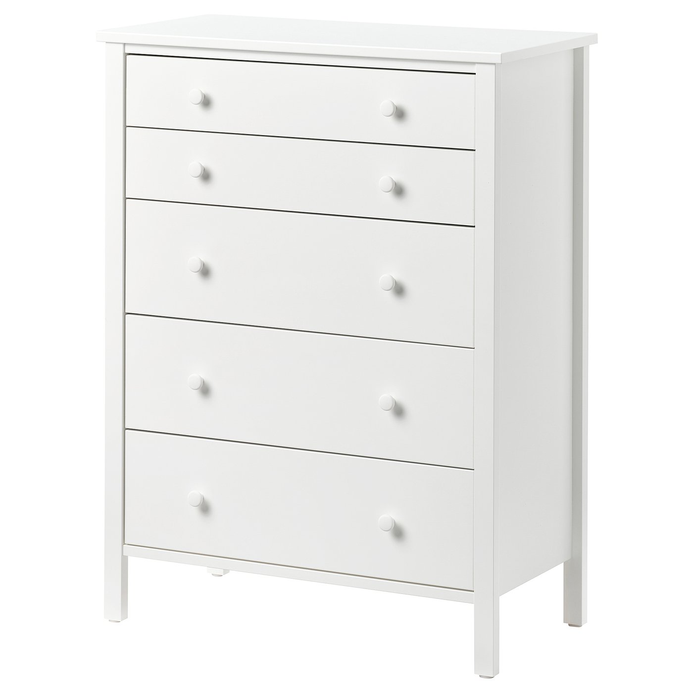 IKEA ホワイトチェスト 5段　引き出し KULLEN クレン チェスト（引き出し×5）, ホワイト, 70x112 cm - IKEA