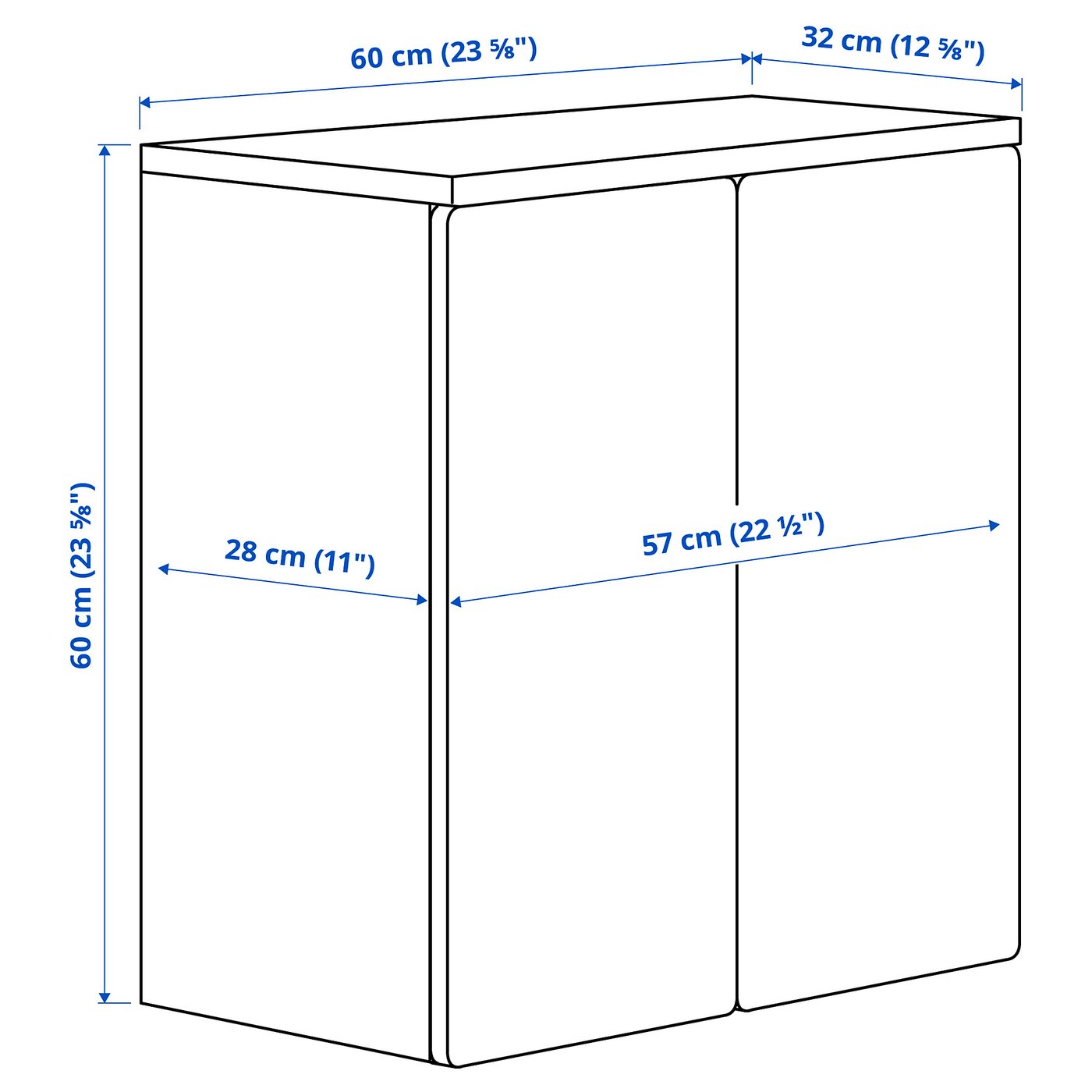 キャビネット ホワイト IKEA - イケア PS キャビネット ホワイト 119x63 cm (902.514.52