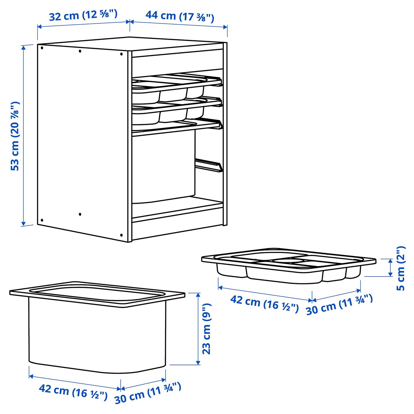 IKEA TOROFAST(トロファスト) TROFAST トロファスト 収納コンビネーション, ホワイト/ホワイト
