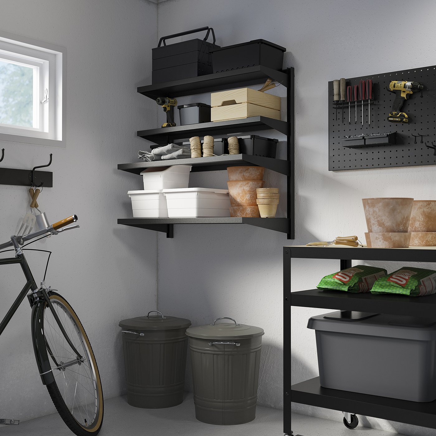 IKEA BROR ブロール 棚板×3、脚×4（1セット） IKEA BROR ブロール 棚板×3、脚×4（1セット）